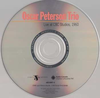 CD The Oscar Peterson Trio: Live At CBC Studios, 1960