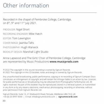 CD The Pembroke College Girls' Choir: Celestial Dawn