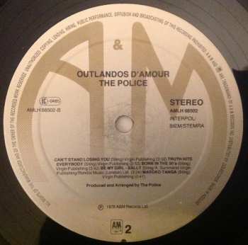 LP The Police: Outlandos D'Amour