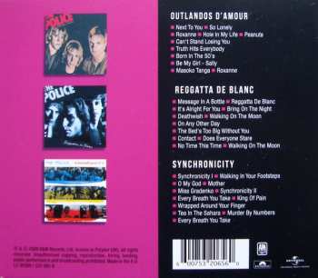 3CD/Doos The Police: Outlandos D'Amour - Reggatta De Blanc - Synchronicity