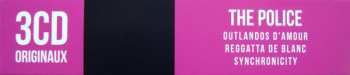 3CD/Doos The Police: Outlandos D'Amour - Reggatta De Blanc - Synchronicity