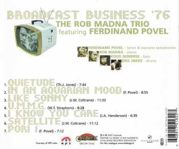 CD The Rob Madna Trio: Broadcast Business '76