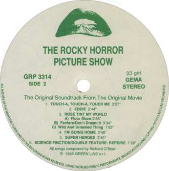 LP "The Rocky Horror Picture Show" Original Cast: The Rocky Horror Picture Show
