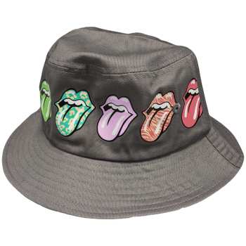 Merch The Rolling Stones: The Rolling Stones Unisex Bucket Hat: Multi-tongue Pattern (small/medium) Small/Medium