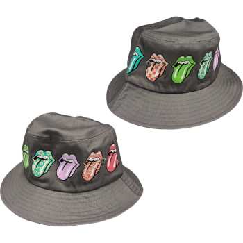 Merch The Rolling Stones: The Rolling Stones Unisex Bucket Hat: Multi-tongue Pattern (small/medium) Small/Medium