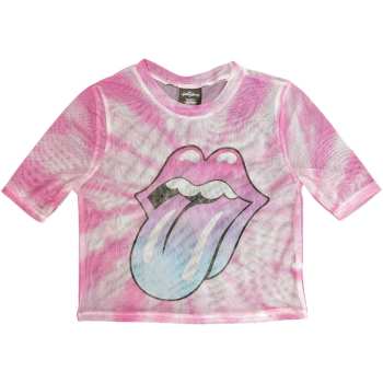 Merch The Rolling Stones: Dames Crop Top Pink Gradient Tongue