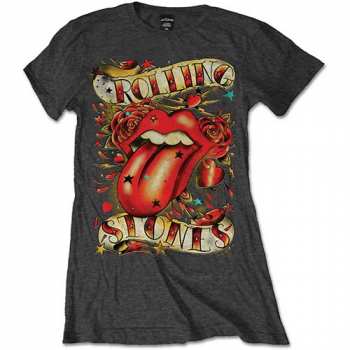 Merch The Rolling Stones: Dames T-shirt Tongue & Stars 