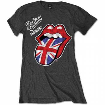 Merch The Rolling Stones: Dames T-shirt Vintage British Tongue 