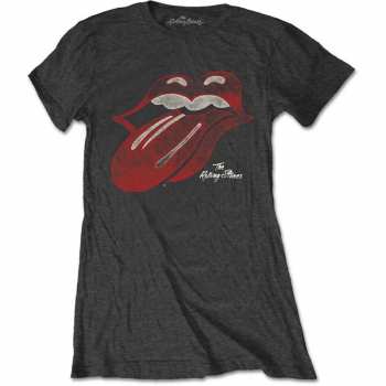 Merch The Rolling Stones: Dames T-shirt Vintage Tongue Logo The Rolling Stones 