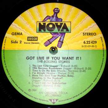 LP The Rolling Stones: Got Live If You Want It!