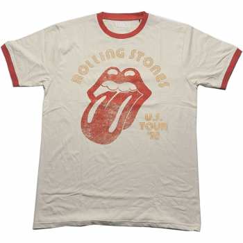 Merch The Rolling Stones: The Rolling Stones Unisex Ringer T-shirt: Us Tour '78 (small) S