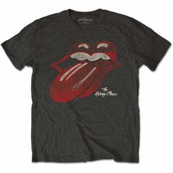 Merch The Rolling Stones: T-shirt Vintage Tongue Logo The Rolling Stones 