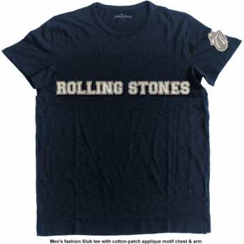 Merch The Rolling Stones: Geborduurd T-shirt Logo The Rolling Stones & Tongue 
