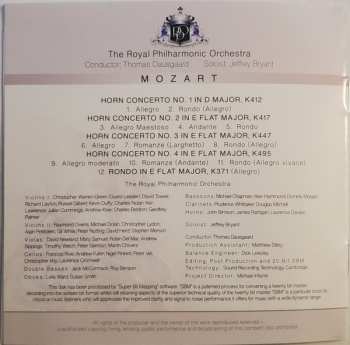 CD Wolfgang Amadeus Mozart: Horn Concertos No.1 In D Major, K412, No. 2 In E Flat Major K417, No. 3In E Flat Major K447, No. 4 In E Flat Major K495  And Rondo In E Flat Major K371