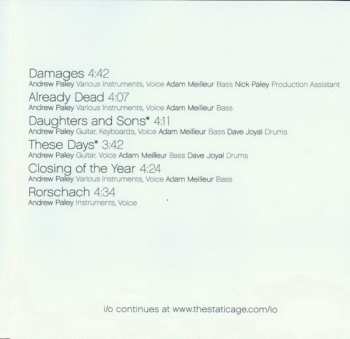 CD The Static Age: i/o
