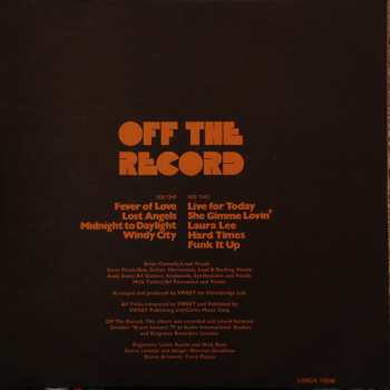 LP The Sweet: Off The Record