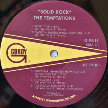 LP The Temptations: Solid Rock