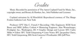 CD The United States Army Field Band: The Legacy Of Aaron Copland