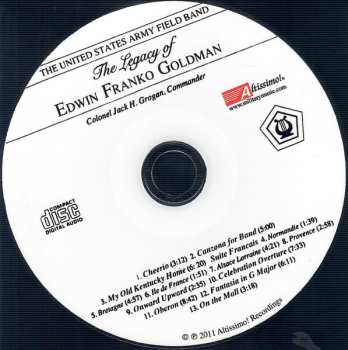 CD The United States Army Field Band: The Legacy Of Edwin Franko Goldman