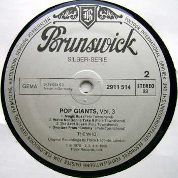 LP The Who: Pop Giants, Vol. 3