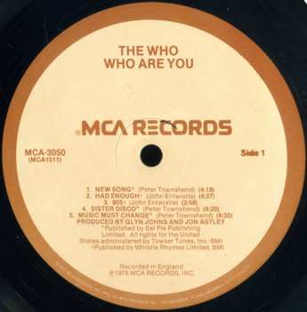 LP The Who: Who Are You