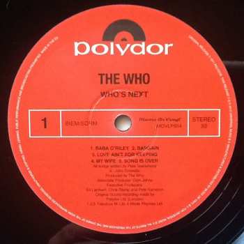 LP The Who: Who's Next
