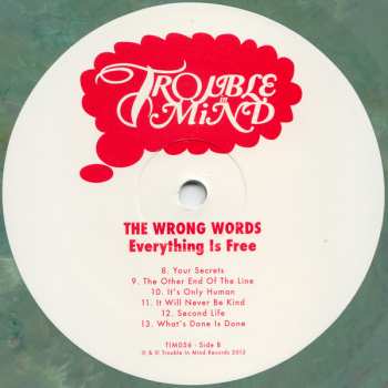LP The Wrong Words: Everything Is Free LTD