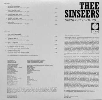 LP Thee Sinseers: Sinseerly Yours CLR
