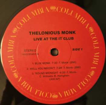 2LP Thelonious Monk: Live At The It Club