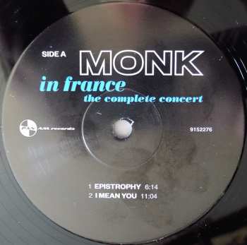 2LP Thelonious Monk: Monk In France - The Complete Concert