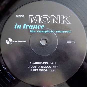 2LP Thelonious Monk: Monk In France - The Complete Concert