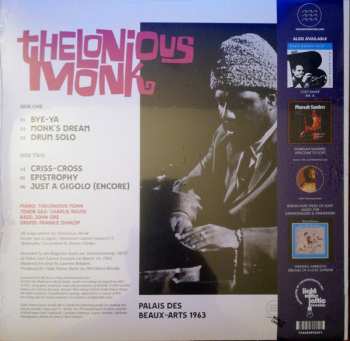 LP Thelonious Monk: Palais Des Beaux-Arts 1963 LTD