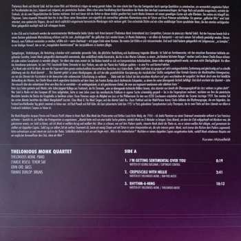 LP The Thelonious Monk Quartet: Live In Berlin 1961 /  Live In Essen 1959 CLR | LTD