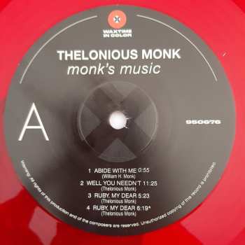 LP Thelonious Monk Septet: Monk's Music LTD | CLR