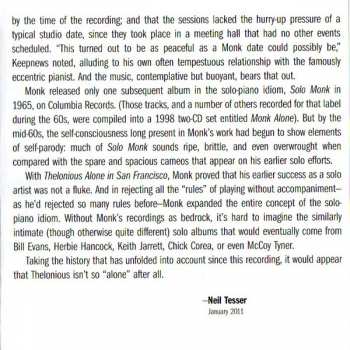 CD Thelonious Monk: Thelonious Alone In San Francisco