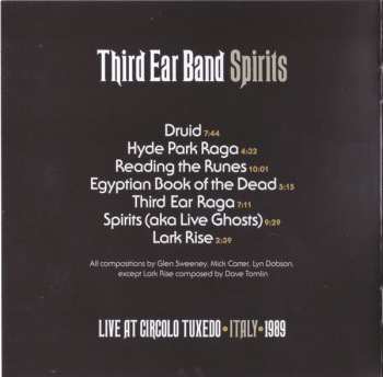 CD Third Ear Band: Spirits (Live At Circolo Tuxedo•Italy•1989)