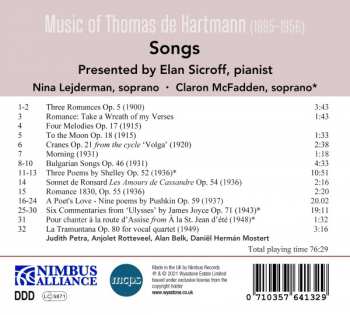 CD Claron McFadden: The Songs Of Thomas de Hartmann