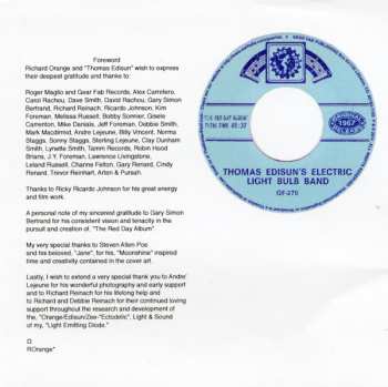 CD Thomas Edisun's Electric Light Bulb Band: The Red Day Album