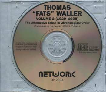 CD Fats Waller: The Alternative Takes In Chronological Order Volume 2 1929-1938