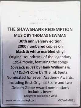 2LP Thomas Newman: The Shawshank Redemption (Original Motion Picture Soundtrack) CLR | LTD | NUM