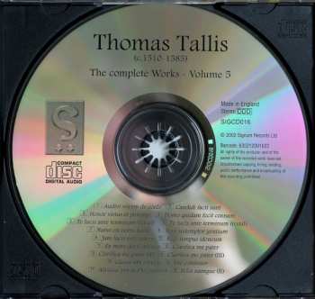 CD Thomas Tallis: Music For The Divine Office - 2