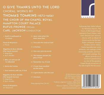 CD Thomas Tomkins: O Give Thanks Unto The Lord