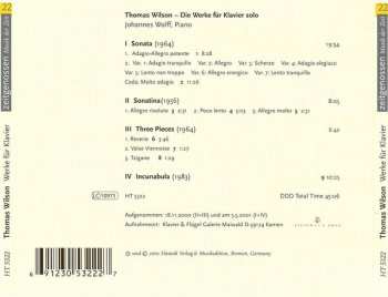 CD Thomas Wilson: Die Werke Für Klavier Solo