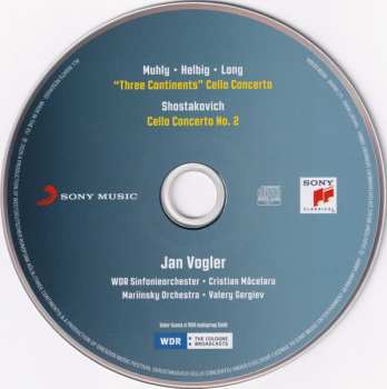 CD Dmitri Shostakovich: "Three Continents" Cello Concerto / Cello Concerto No. 2