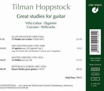 CD Tilman Hoppstock: Great Studies For Guitar - Villa-Lobos - Paganini - Carcassi - Willcocks