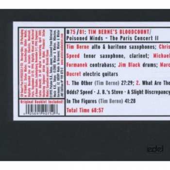 CD Tim Berne's Bloodcount: Poisoned Minds - The Paris Concert II