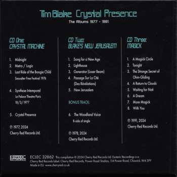 3CD/Doos Tim Blake: Crystal Presence (The Albums 1977 - 1991)