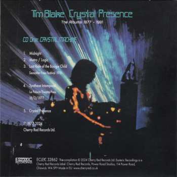 3CD/Doos Tim Blake: Crystal Presence (The Albums 1977 - 1991)