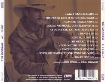 CD Tim McGraw: All I Want