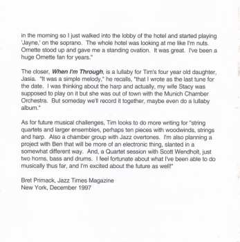 CD Tim Ries Quintet: Universal Spirits